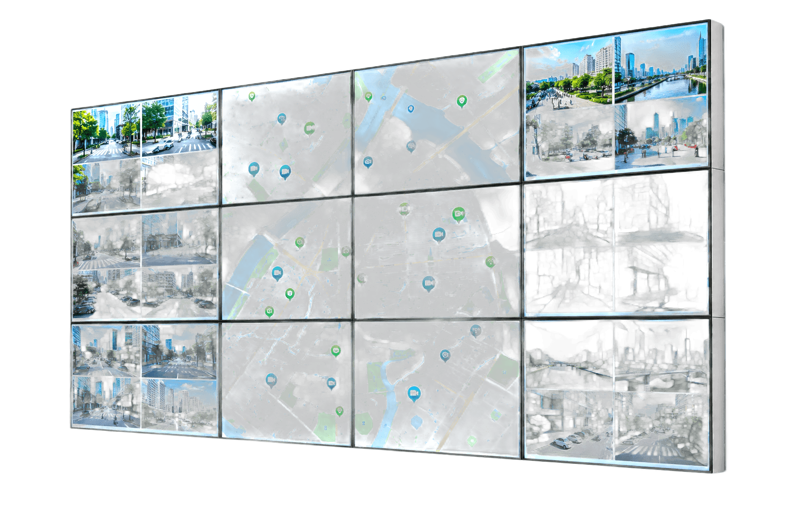 Video wall display — illustrative