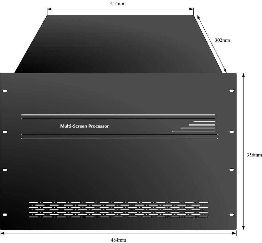 D Series Modular HDMI Video Wall Processor dimensions